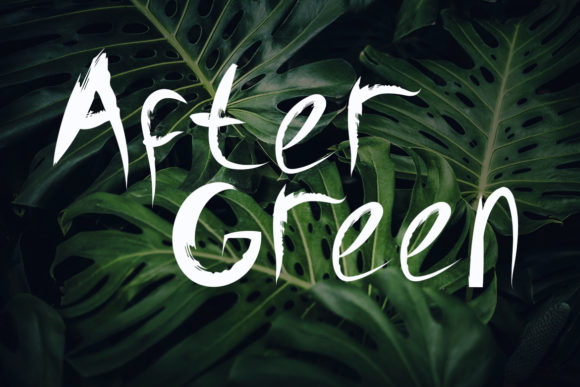 After Green: A Refreshing Display Font for Crafters and Designers