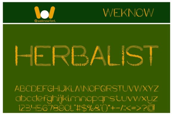Herbalist: A Display Font for Crafters and Product Creators